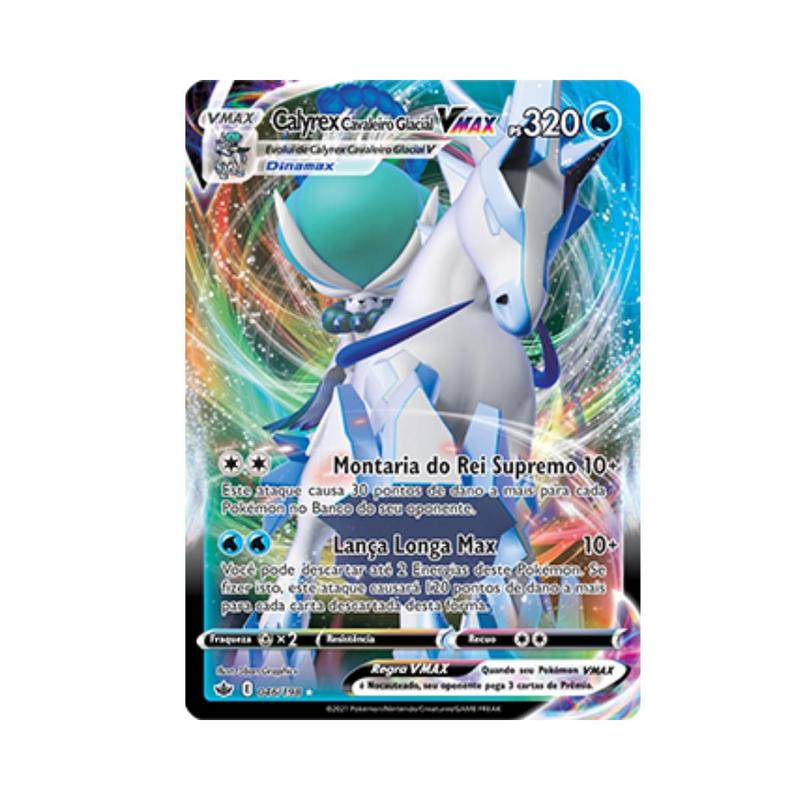 Box Pokémon Coleção Calyrex Vmax Cavaleiro Espectral Glacial